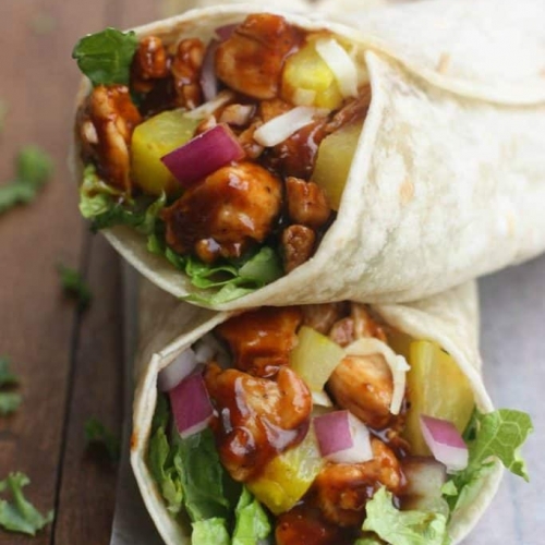 Hawaiian BBQ Chicken Wraps – Bradi's Life